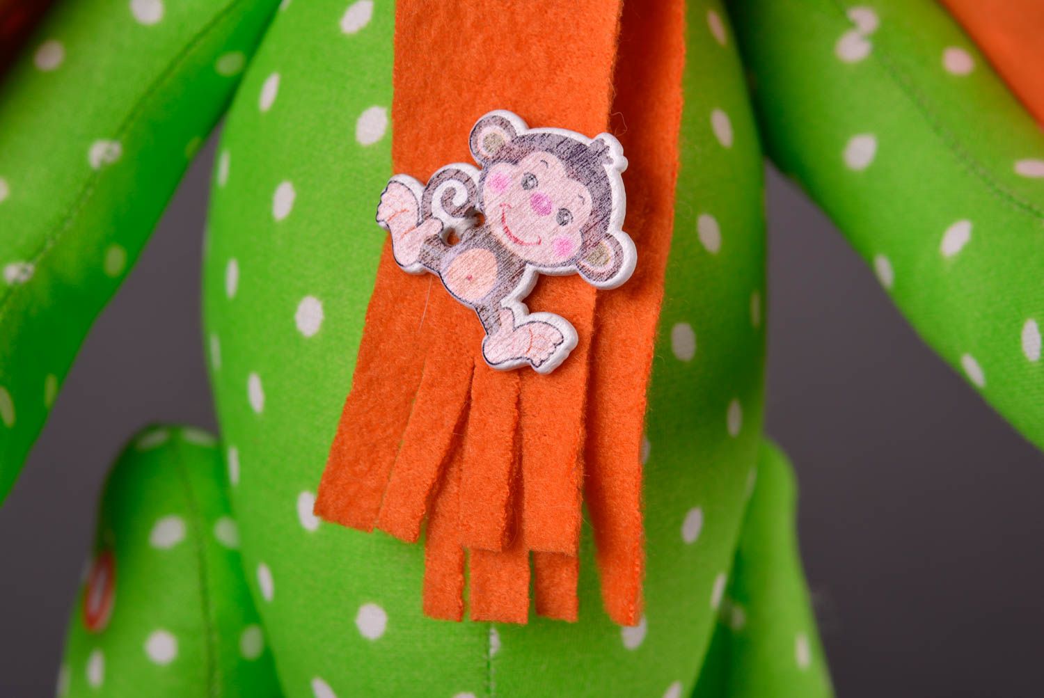 Игрушка заяц ручной работы авторская игрушка зеленая стильный подарок из ткани фото 5