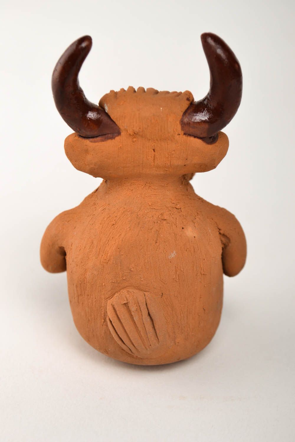 Handmade Deko Kuh Keramik Figur Wohn Accessoire aus Ton für Interieur  foto 5