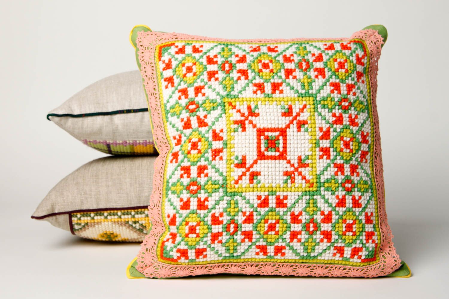 Unusual handmade throw pillow beautiful cushion design home goods small gifts photo 1