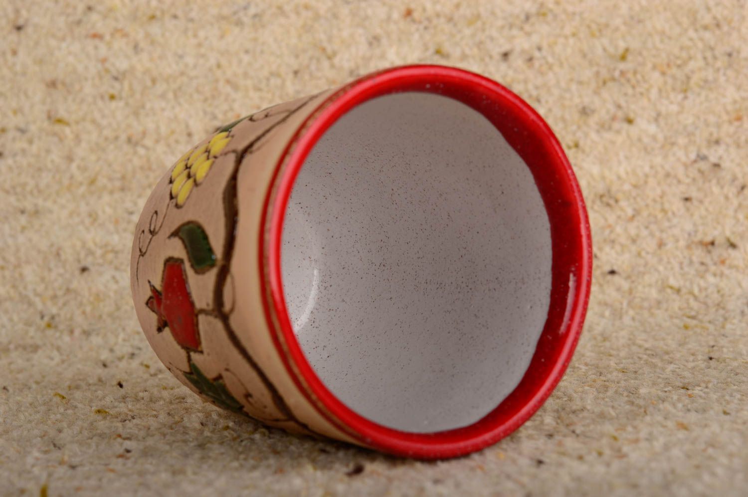 Vaso de cerámica artesanal con ornamento accesorio de cocina elemento decorativo foto 2