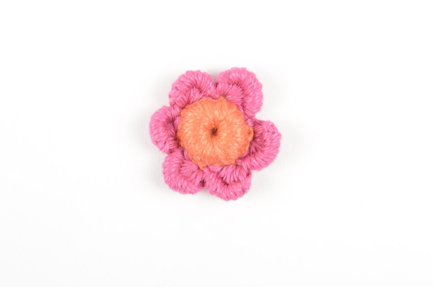 Фурнитура для бижутерии handmade цветок из ниток заготовка для броши на одежду фото 3