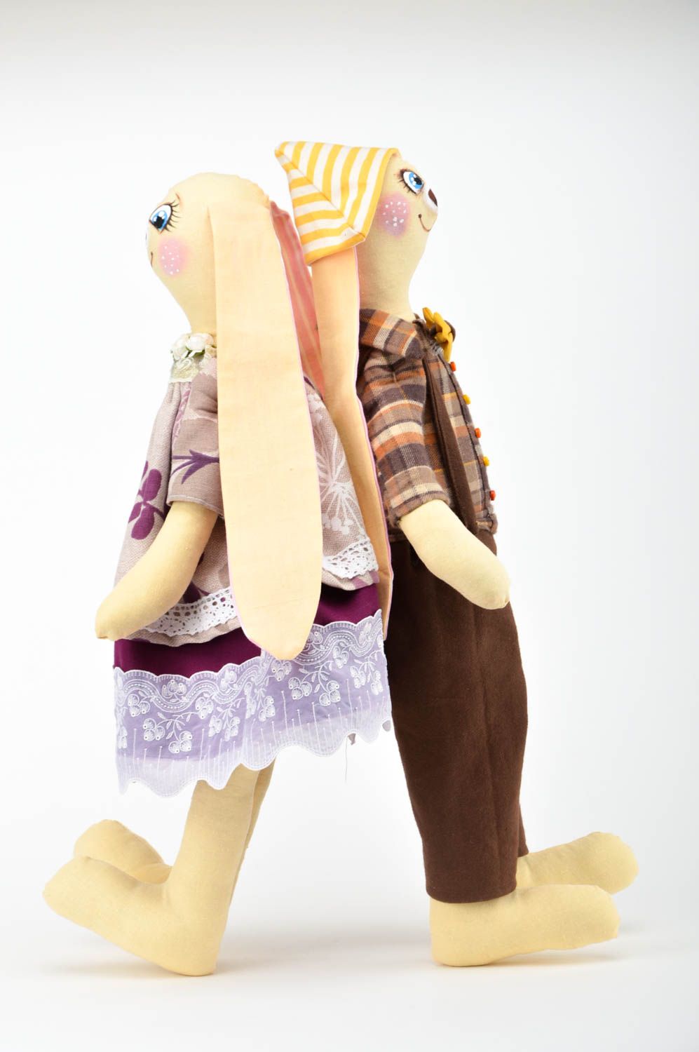 Juguetes de peluche muñecos artesanales regalos originales para niños Liebres foto 3