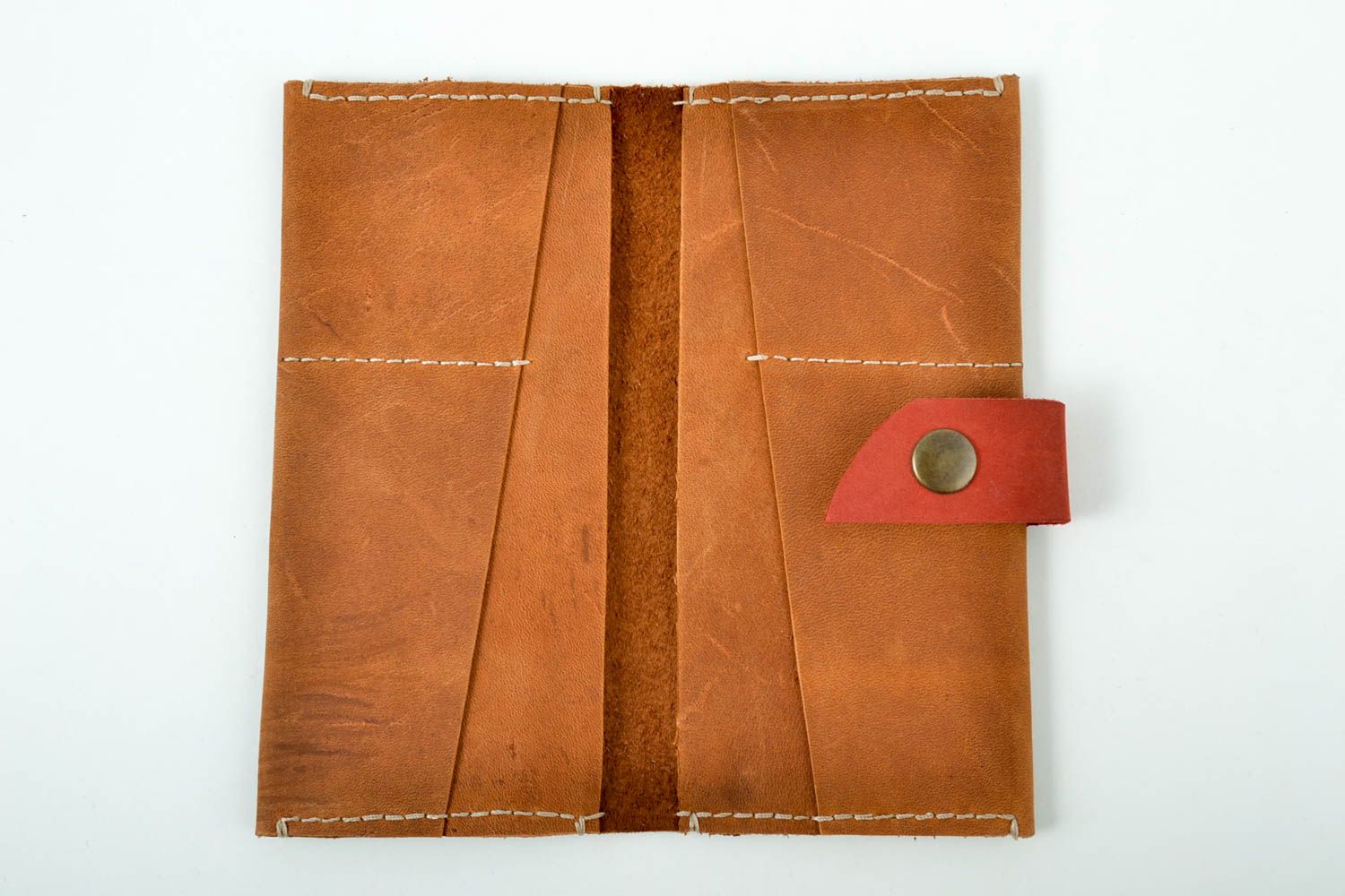 Кошелек ручной работы кожаный кошелек стильный коричневый кожаный аксессуар фото 3