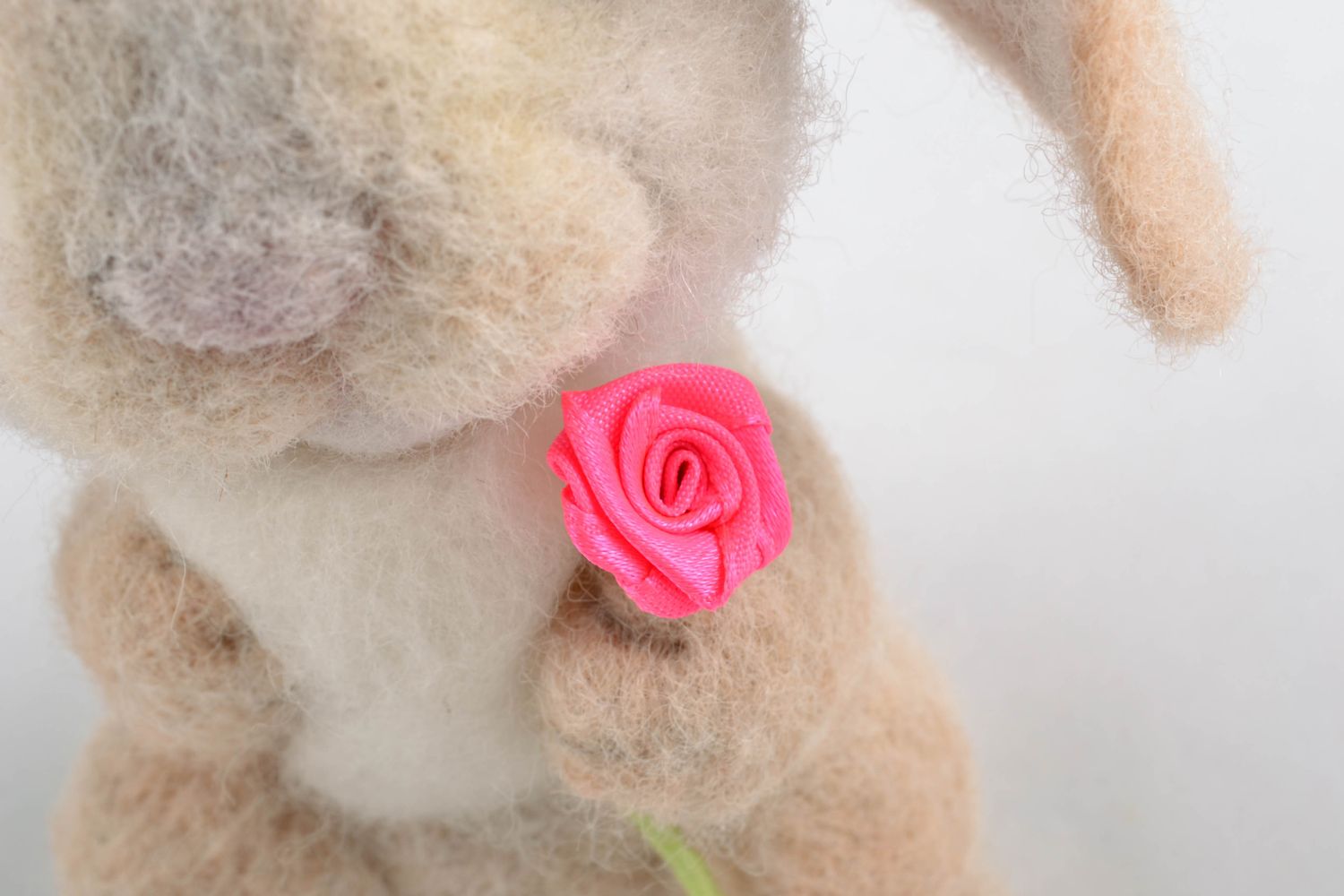 Handmade wool toy Rabbit photo 4
