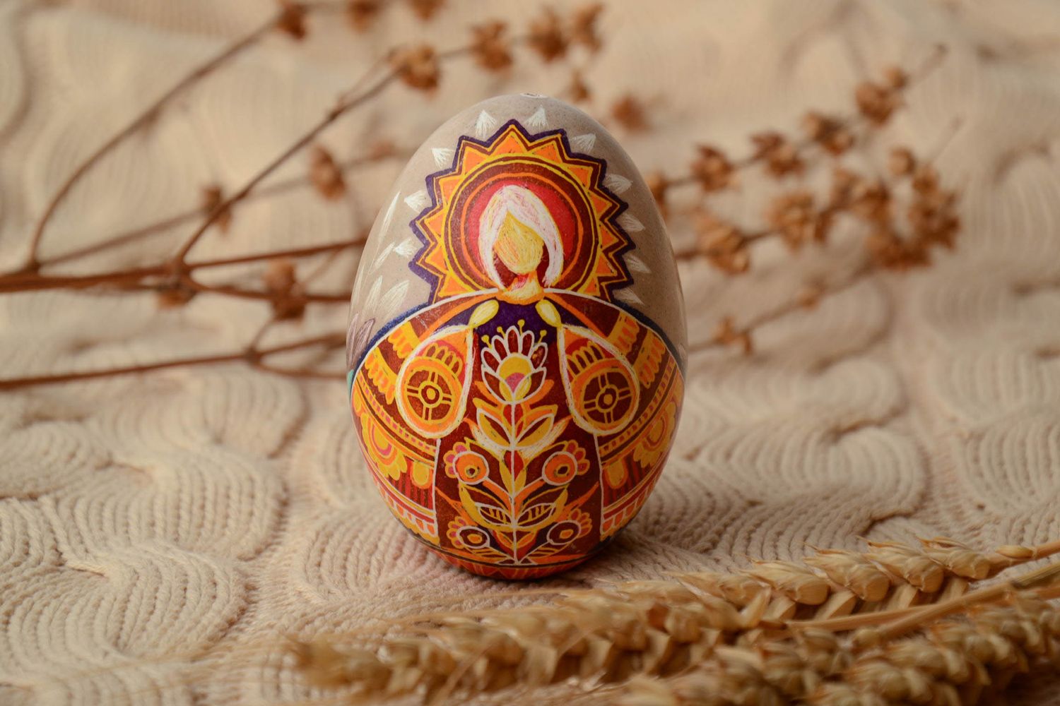 Huevo pintado de huevo de ganso foto 1