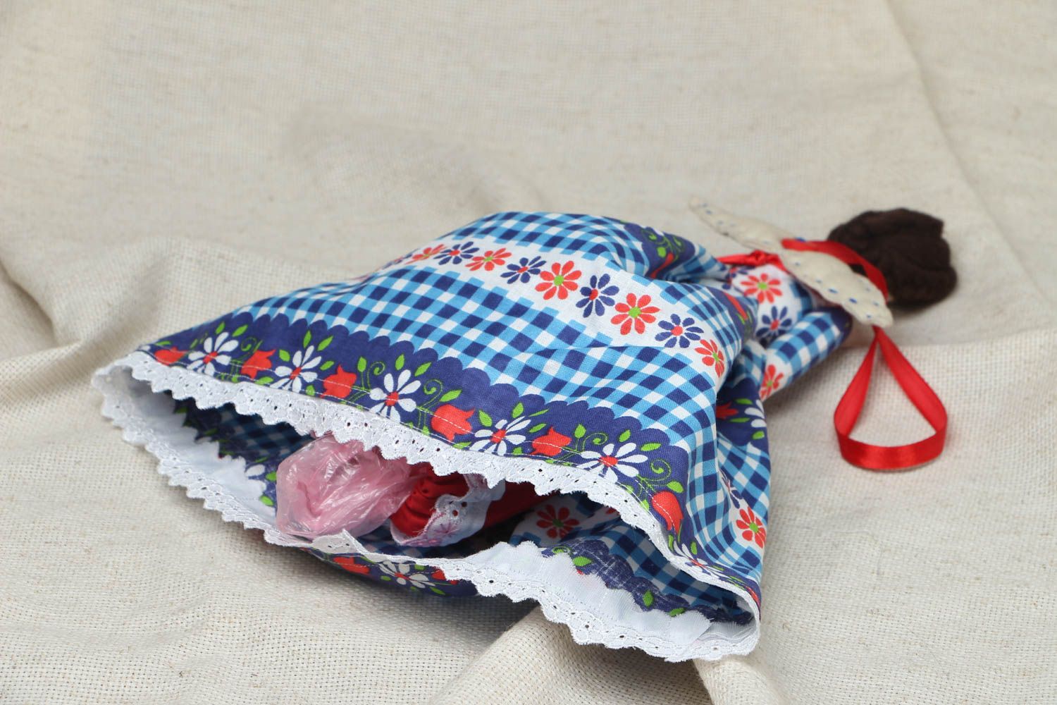 Текстильная кукла игрушка для пакетов  фото 3