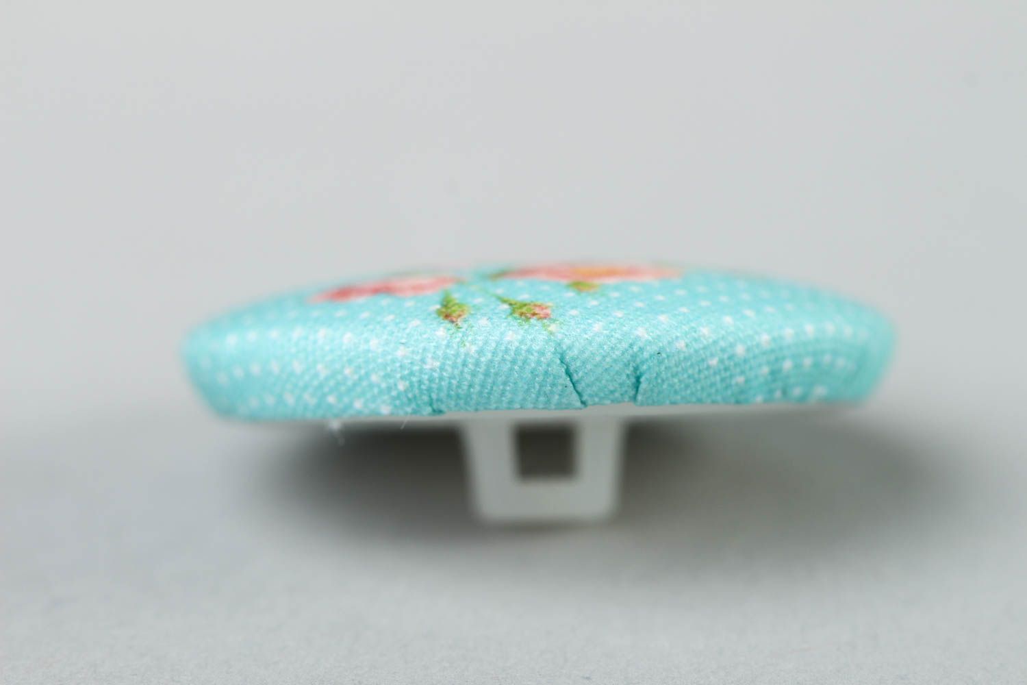 Interesting handmade plastic button printed fabric button needlework accessories photo 4