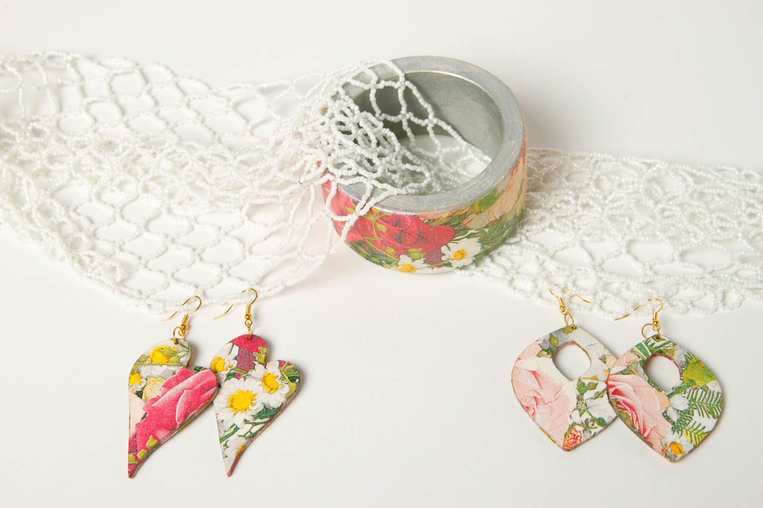 Damen Schmuck Set handmade Schmuck Armband und Ohrringe aus Holz schön modisch foto 1