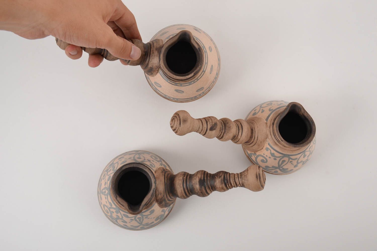 Ceramic jezve utensils for coffee handmade jezve clay jezve unusual jezve photo 2