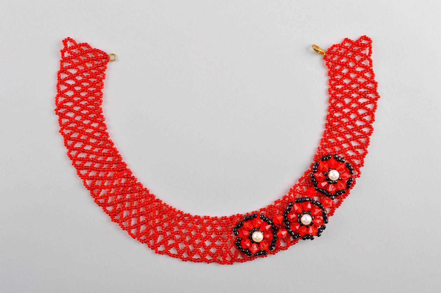 Handmade designer necklace beaded stylish necklace cute unusual accessory photo 5