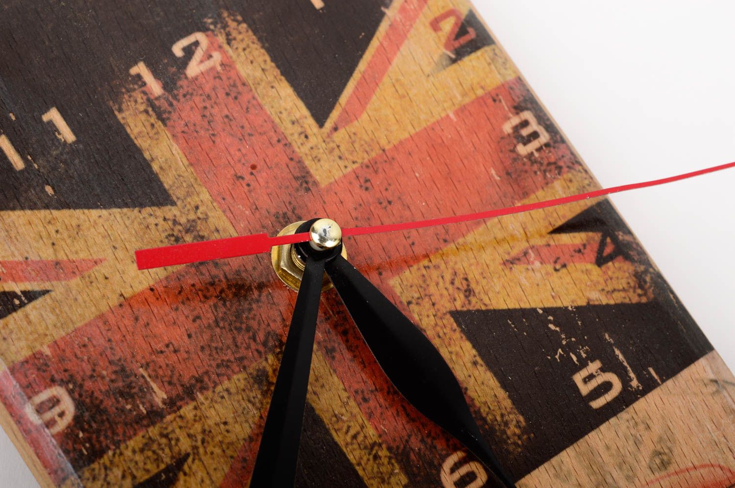 Часы ручной работы настенные часы с принтом винтажные красивые часы длинные фото 3
