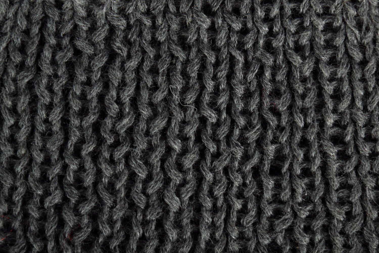 Bonnet tricoté gris fait main photo 4