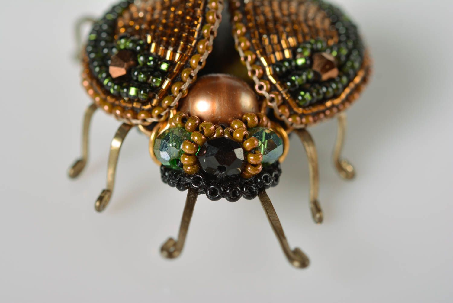 Handmade brooch designer jewelry unusual brooch gift for women beaded brooch photo 4
