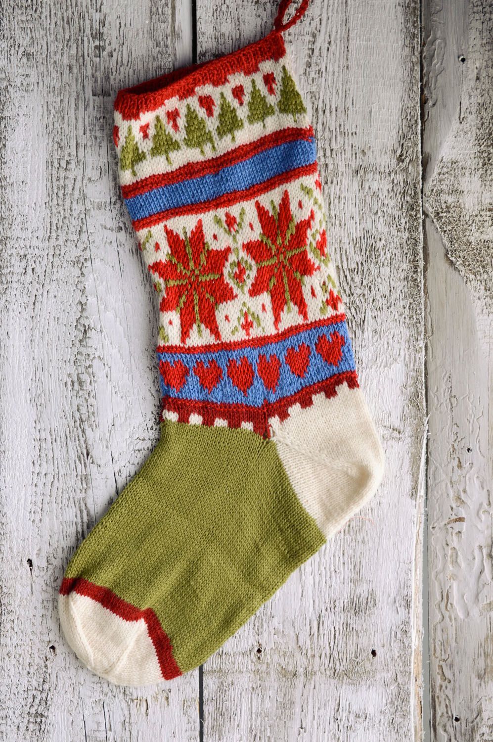 Decorative crochet sock photo 1
