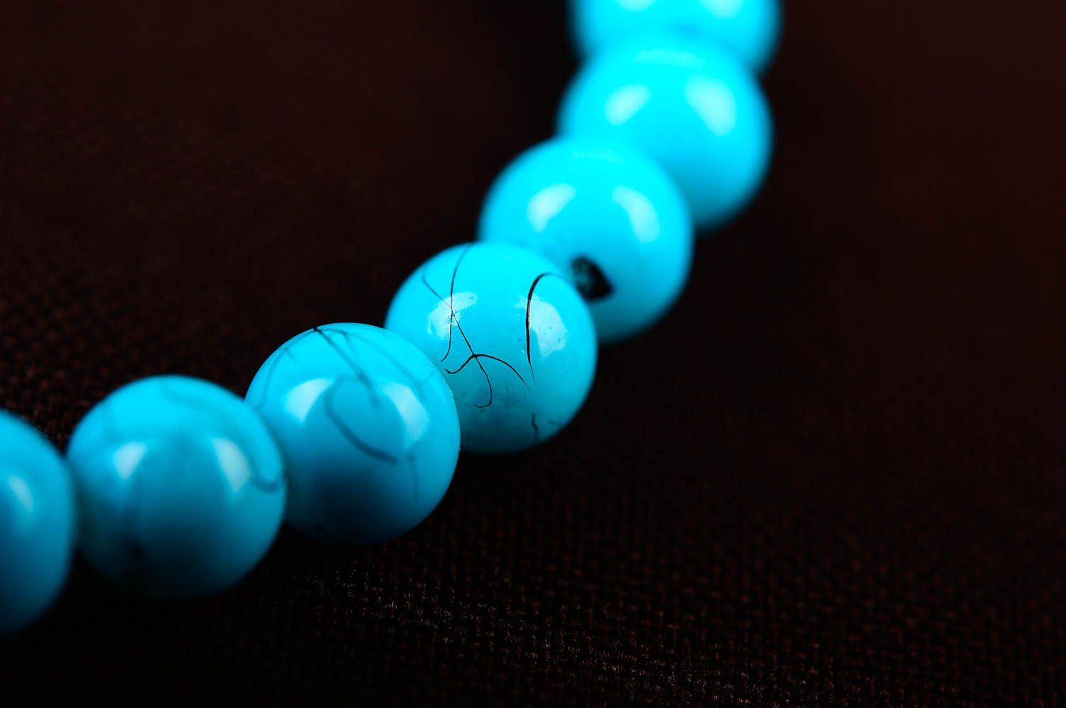 Bracelet perles fantaisie Bijou fait main turquoise Accessoire femme design photo 4