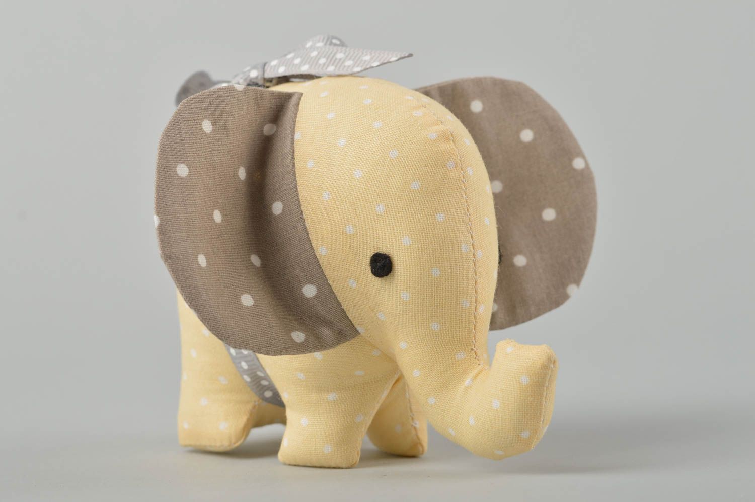 Handmade soft toy unusual elephant interior textile toy stylish cute toy photo 2