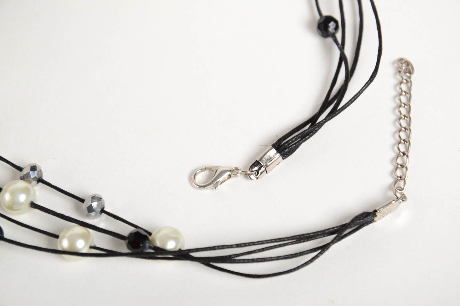 Handmade necklace designer accessory unusual jewelry leather jewelry gift ideas photo 5