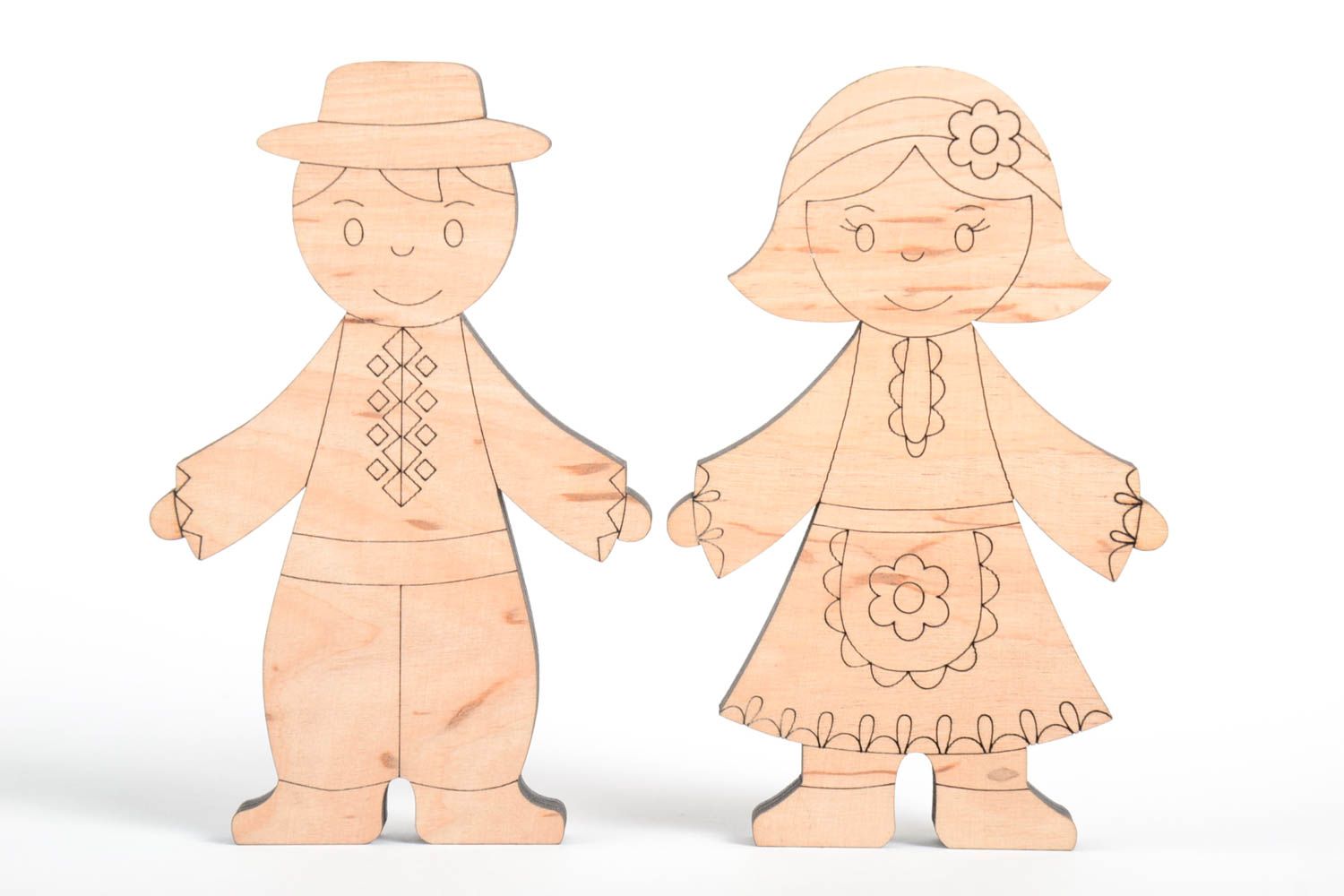 Figuren zum Bemalen handmade Junge und Mädchen Holz Rohlinge Miniatur Figuren foto 2