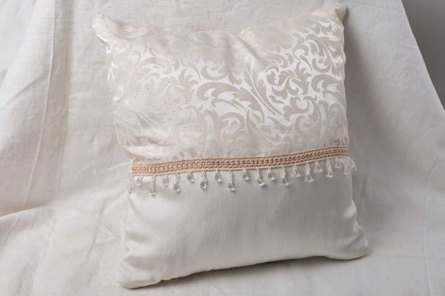Подушка на диван ручной работы декоративная подушка из жаккарда диванная подушка фото 2