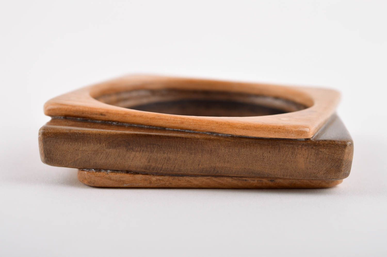 Bracciale di legno fatto a mano braccialetto chiaro da polso originale foto 4