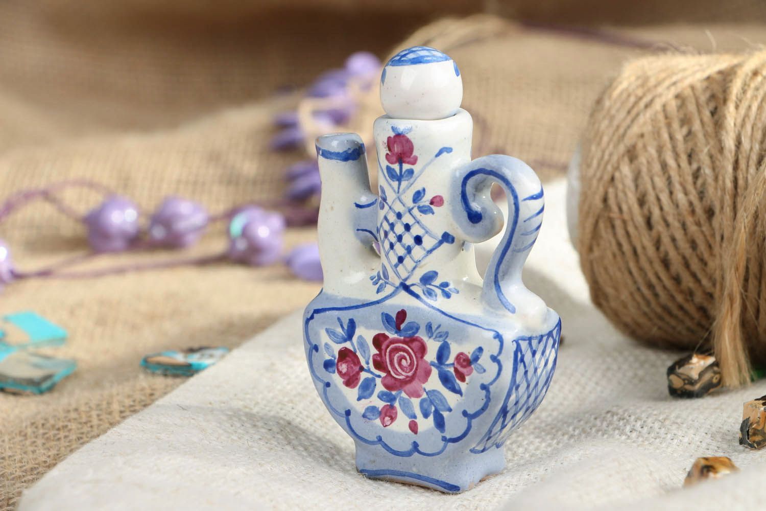 Декоративный керамический чайник фото 5