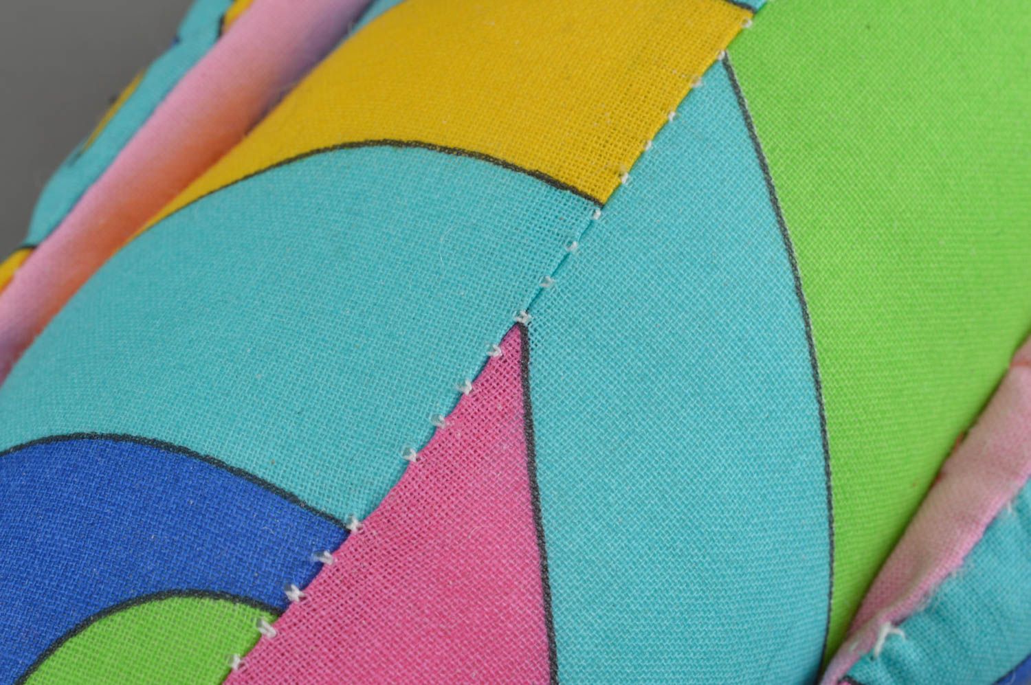 Jouet mou en tissu fait main décoratif original pour enfant Canard multicolore photo 5