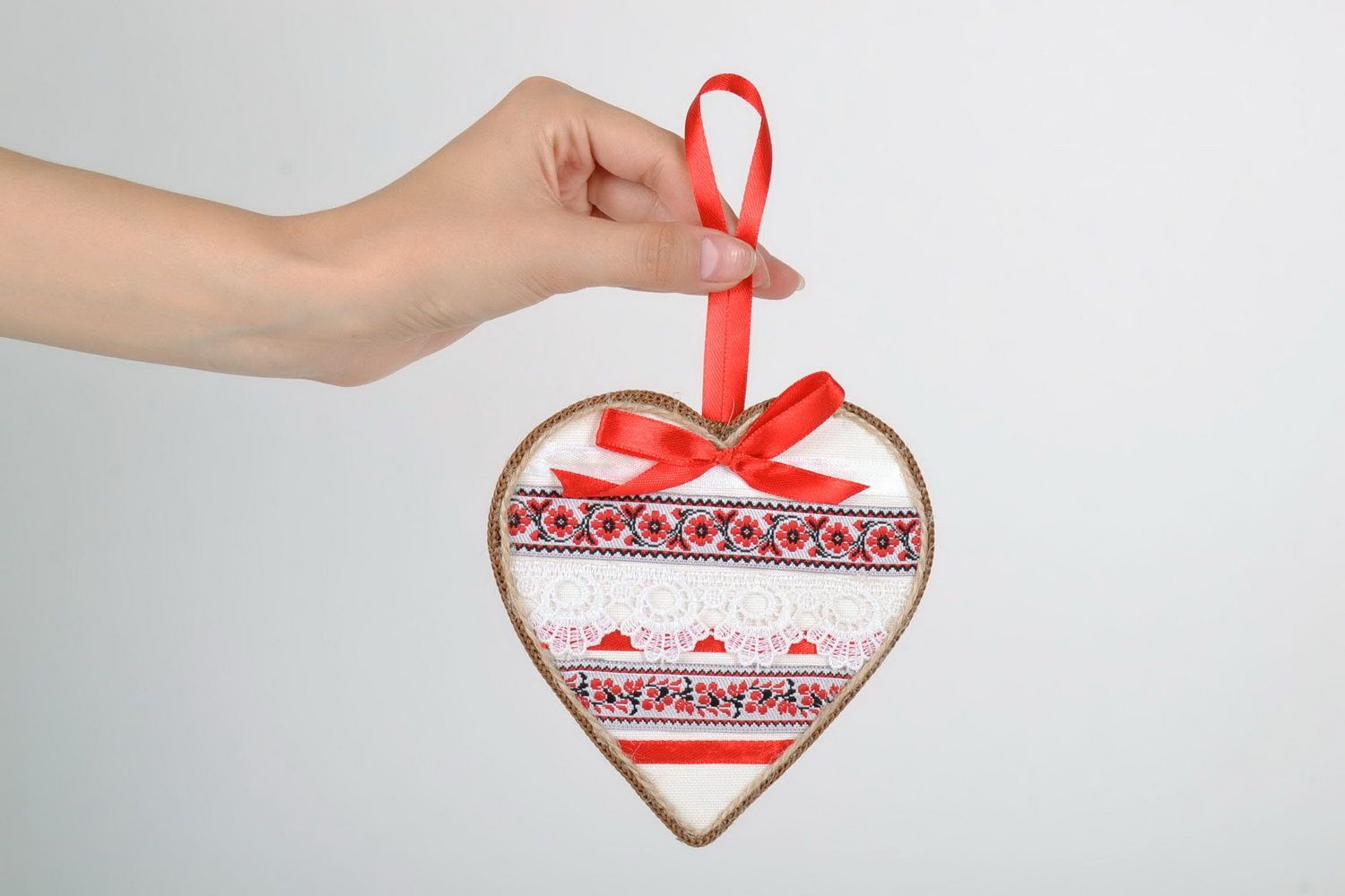 Suspension décorative coeur faite main De cœur à cœur photo 5