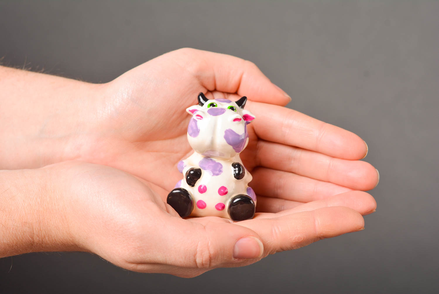 Figura de animal hecha a mano de yeso regalo para niño decoración de interior foto 2