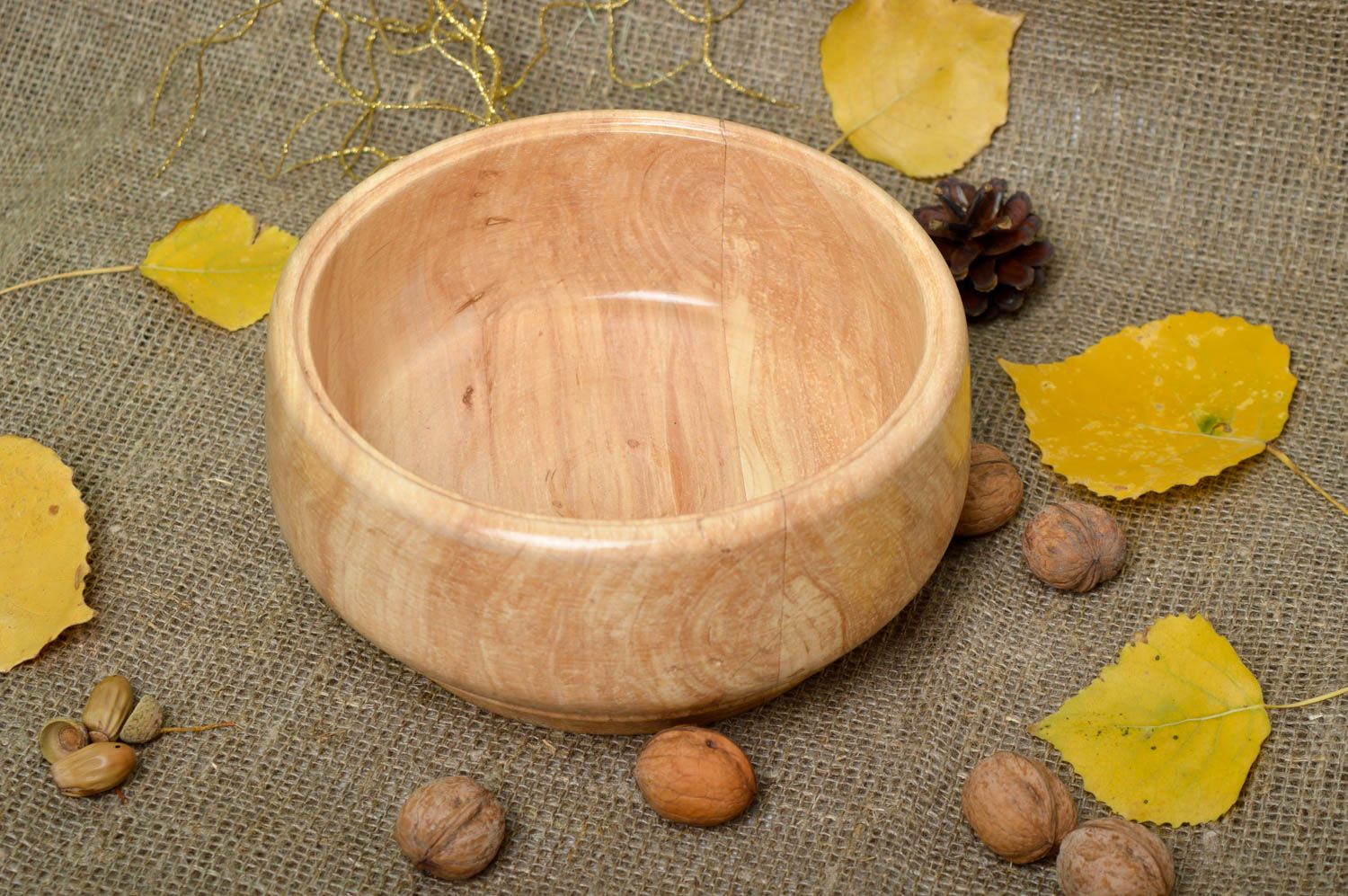 Schale aus Holz handmade Designer Geschirr Geschenk Idee Schale Obst 1.2 L foto 1