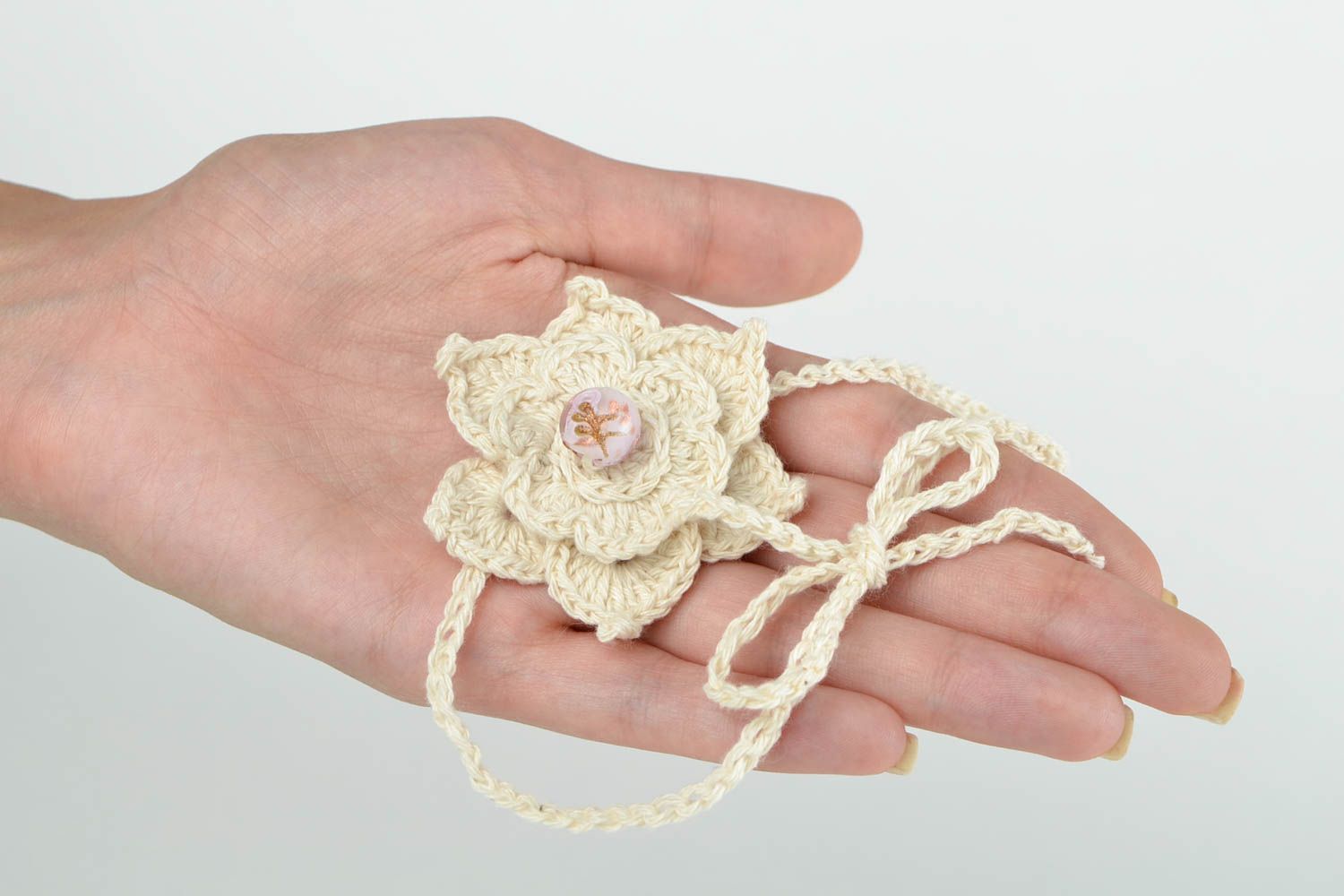 Dünnes Haarband handgefertigt modisch Haarband mit Blume Accessoire für Haare foto 1
