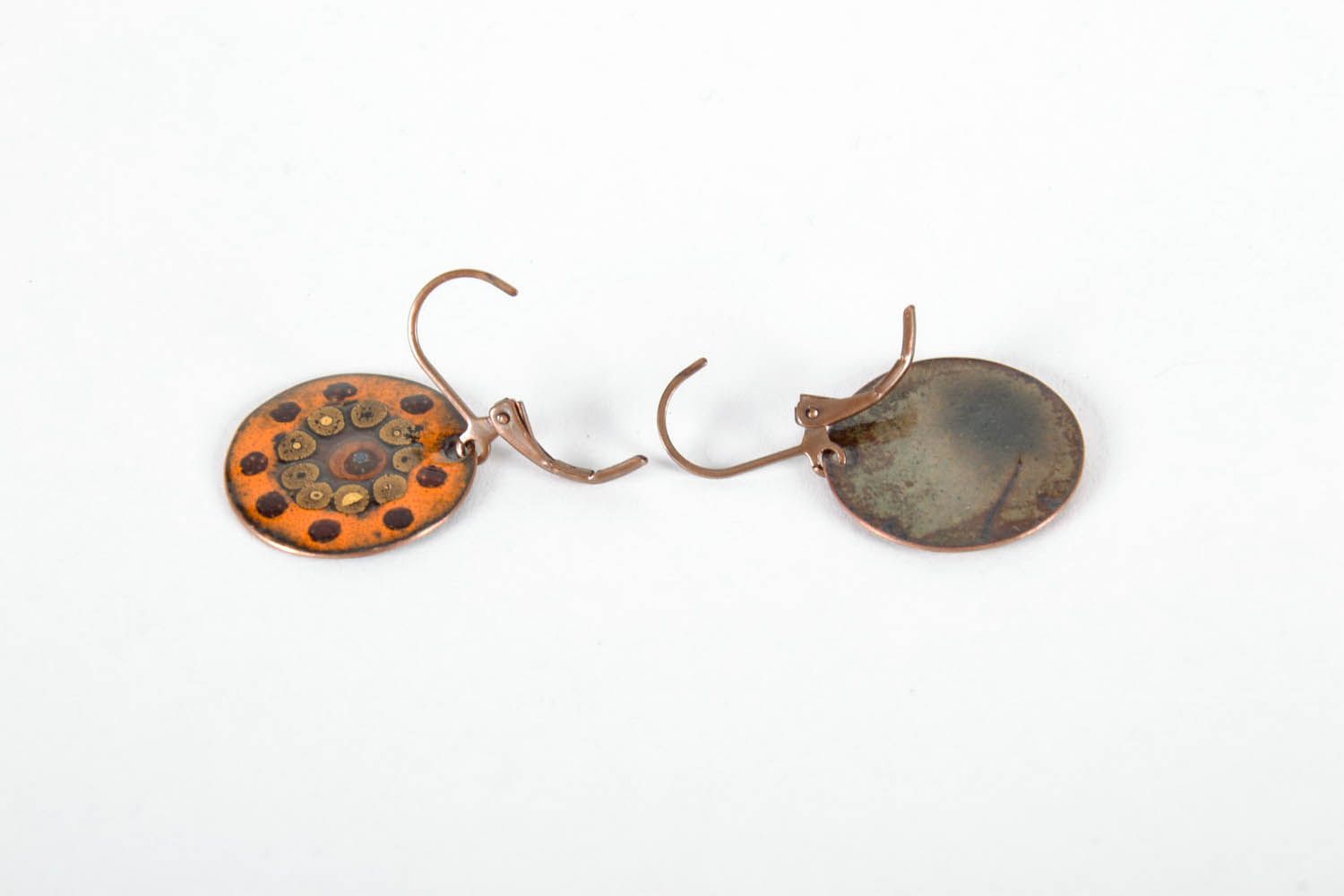 Copper earrings photo 2