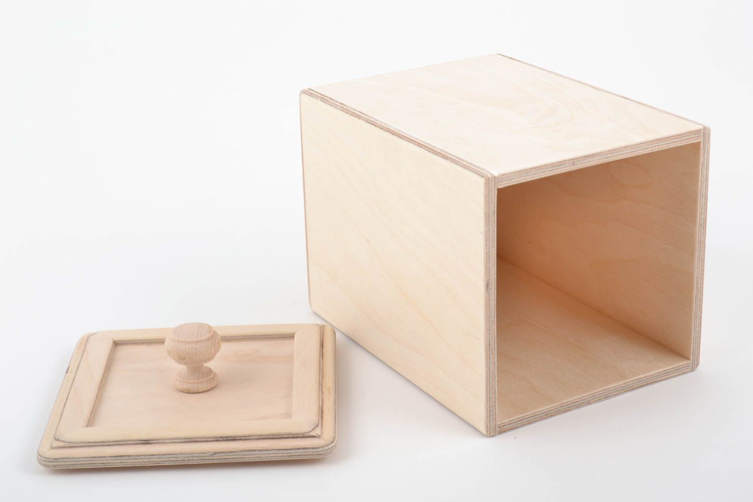 Holz Box für lose Produkte Rohling zum Bemalen handgemacht aus Sperrholz  foto 5