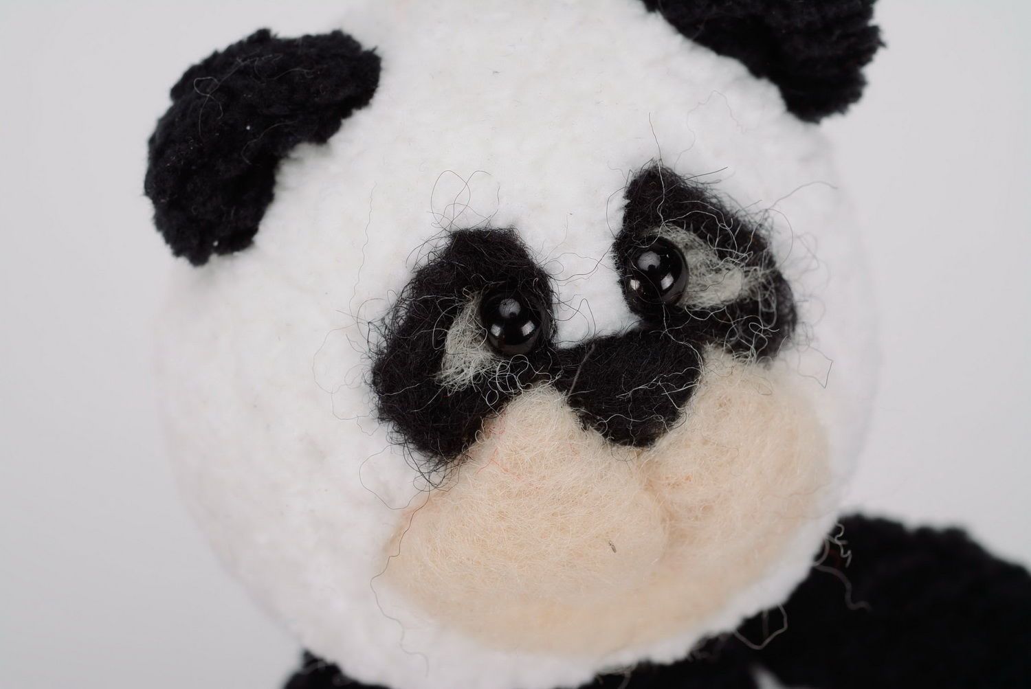 Jouet en laine fait main Panda  photo 3