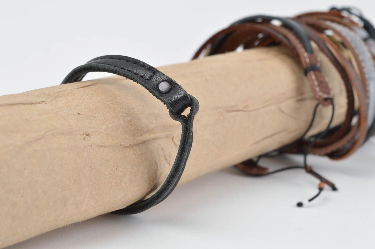 Handmade Armschmuck Damen Leder Armband Geschenk für Frauen stilvoll schön foto 2