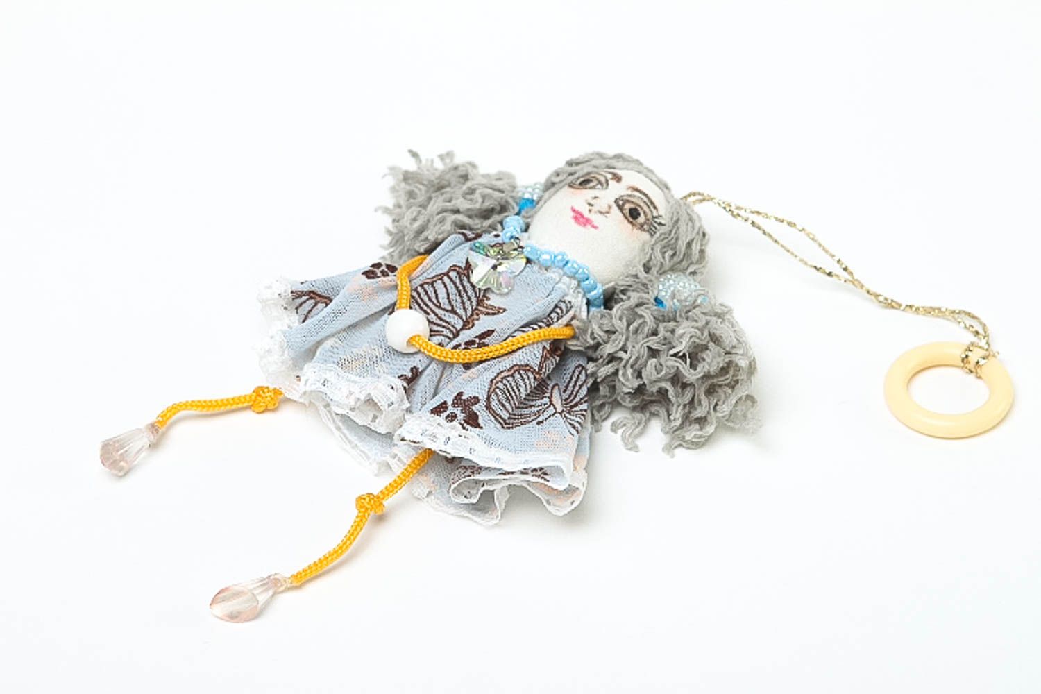 Handmade Designer Puppe Deko Wohnzimmer Künstler Puppe mit Lavendel Duft schön  foto 3