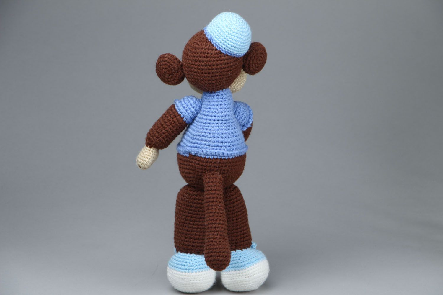 Handmade crochet toy Monkey with a Banana photo 3