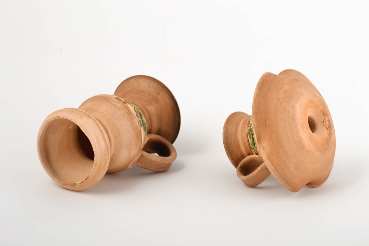2 portavelas de cerámica hechos a mano sostenedor de velas diseño de interiores foto 4