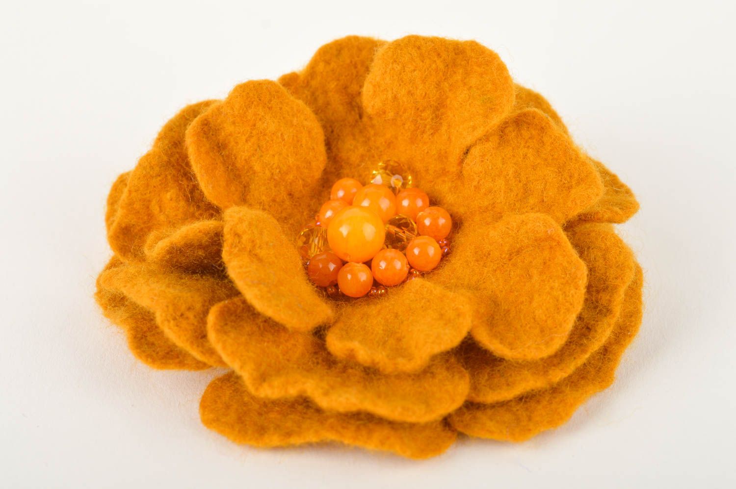 Handmade Schmuck Blume aus Wolle Brosche Modeschmuck Schmuck für Frauen gefilzt foto 2
