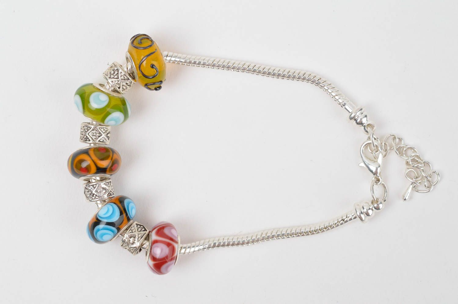 Unusual handmade glass bracelet beaded bracelet designs accessories for girls photo 2