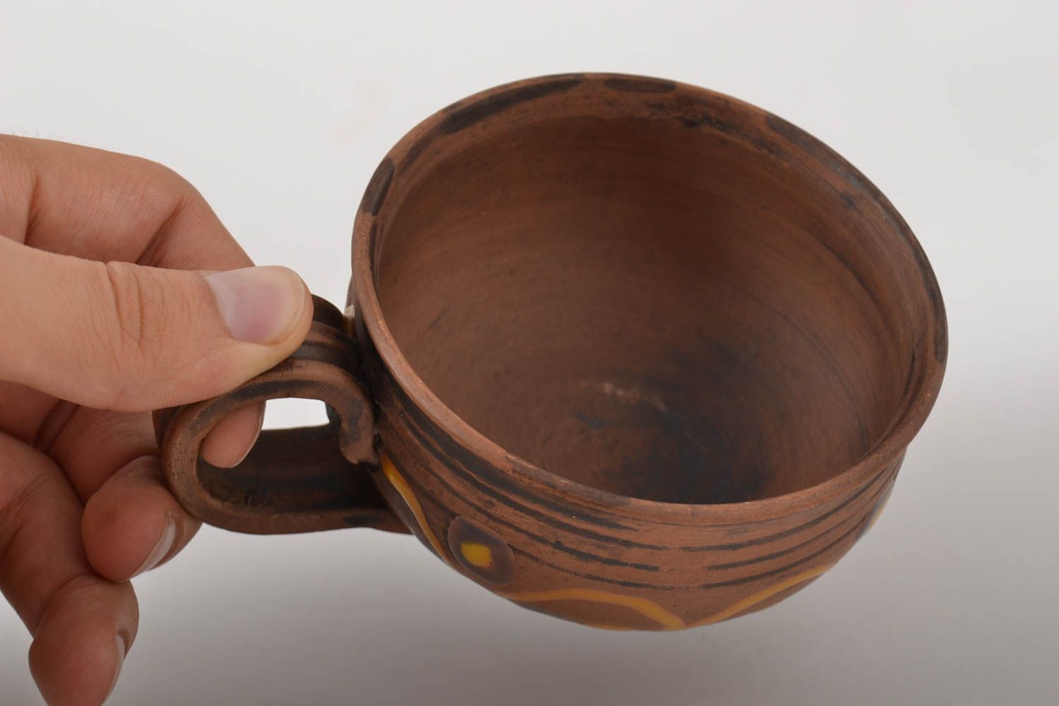 Taza de arcilla hecha a mano para té artículo de cerámica regalo original  foto 2