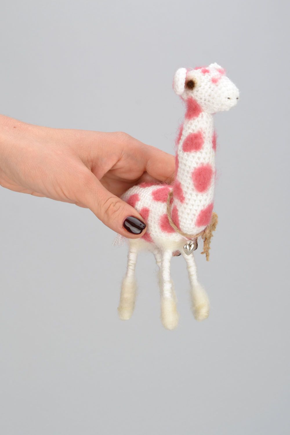 Jouet décoratif tricoté artisanal Girafe photo 2