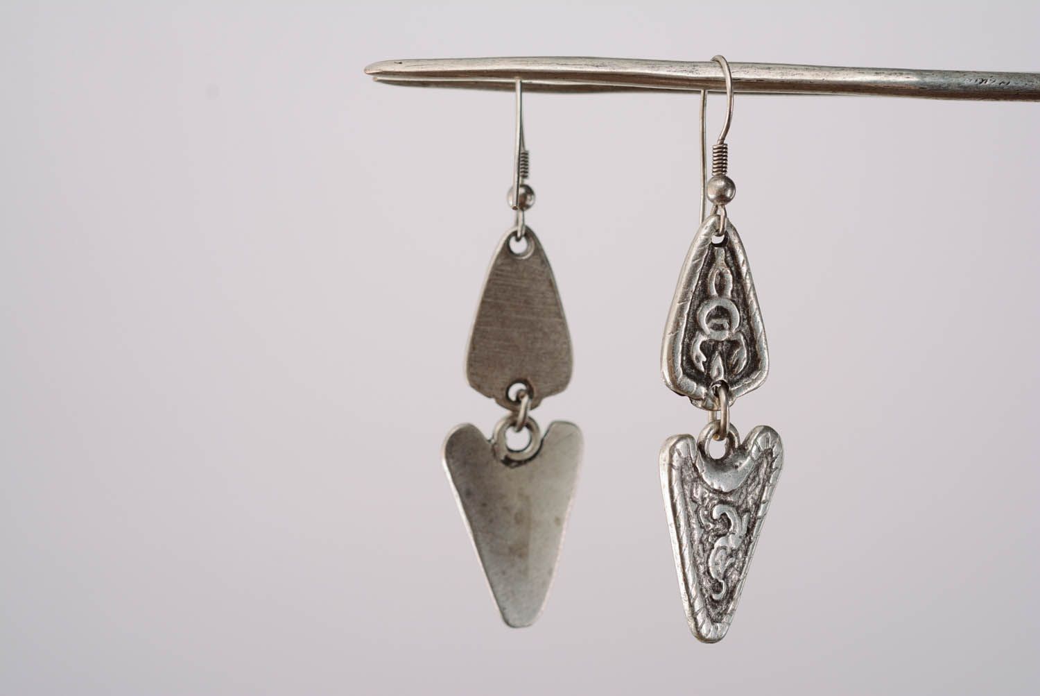 Metallic earrings photo 3