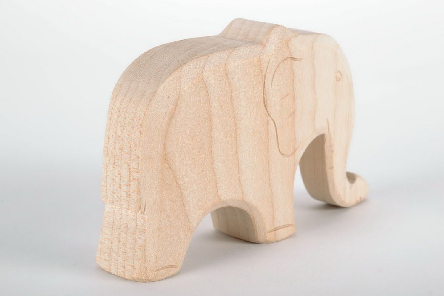Figurine en bois d'érable artisanale Éléphant  photo 4