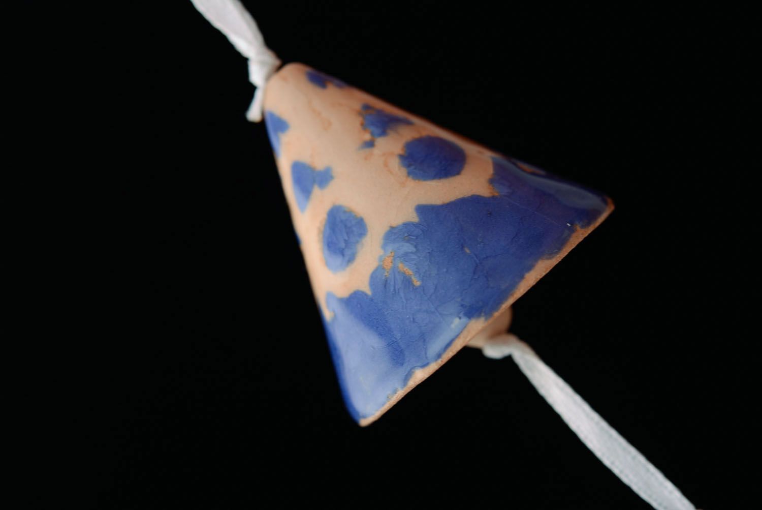 Painted clay bell photo 3
