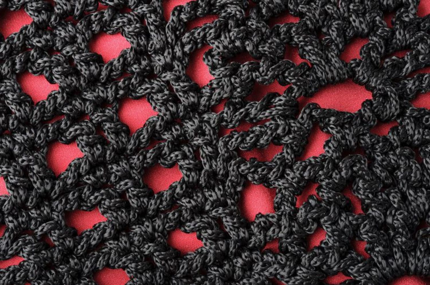 Black knitted women's purse photo 3