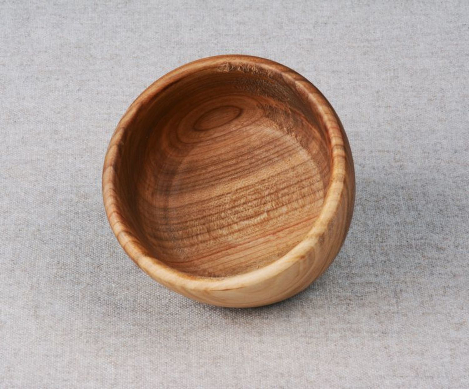 Deep wooden bowl photo 4