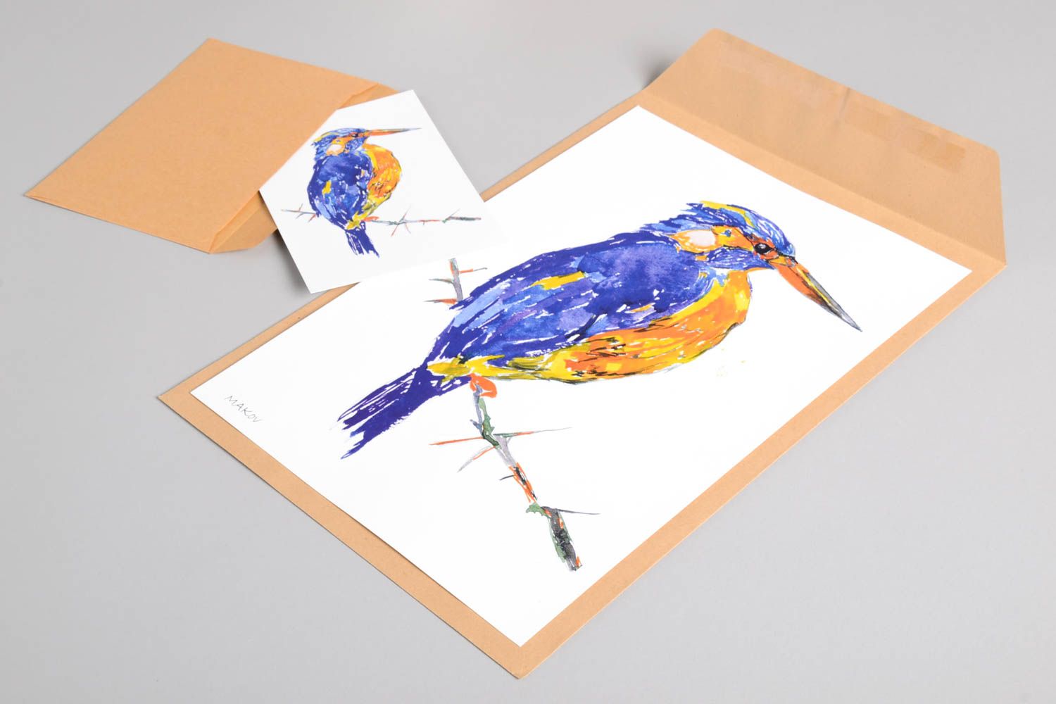 Картина на стену картина ручной работы красивая открытка с изображением птицы  фото 3