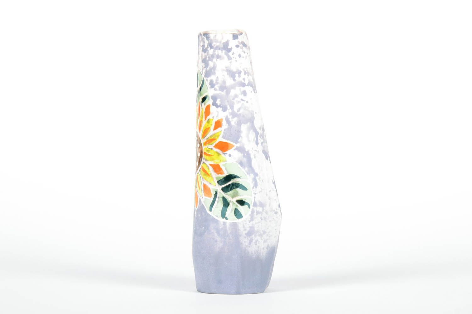 Handgemachte keramische Vase Sonnenblume foto 5