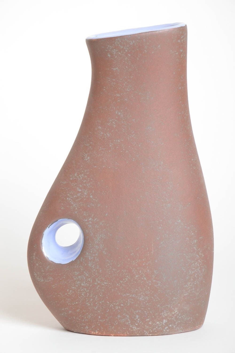 Vase céramique fait main Vase original à motif multicolore Déco maison photo 3