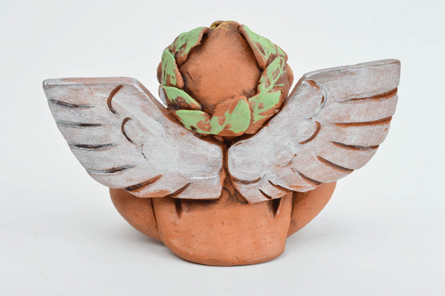 Handmade Wohnzimmer Deko Kinder Geschenk Keramik Figur verliebter Engel foto 4